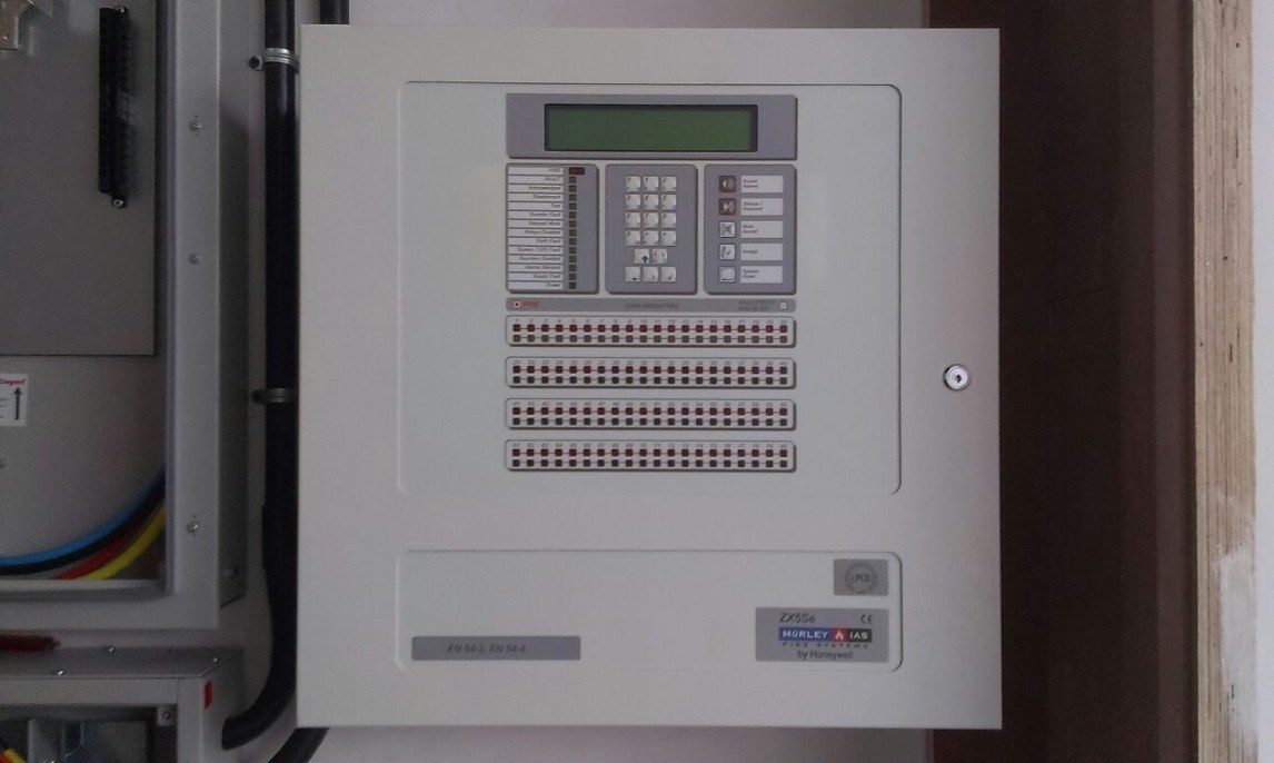 Addressable fire alarm panel installed by Securizen